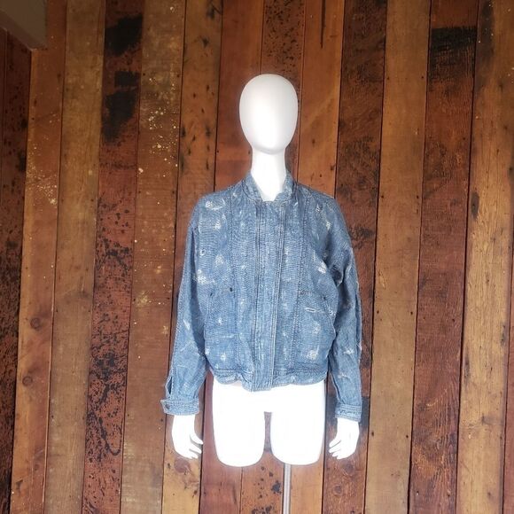 Free People Tattered Distressed Jean Jacket - Picture 2 of 14